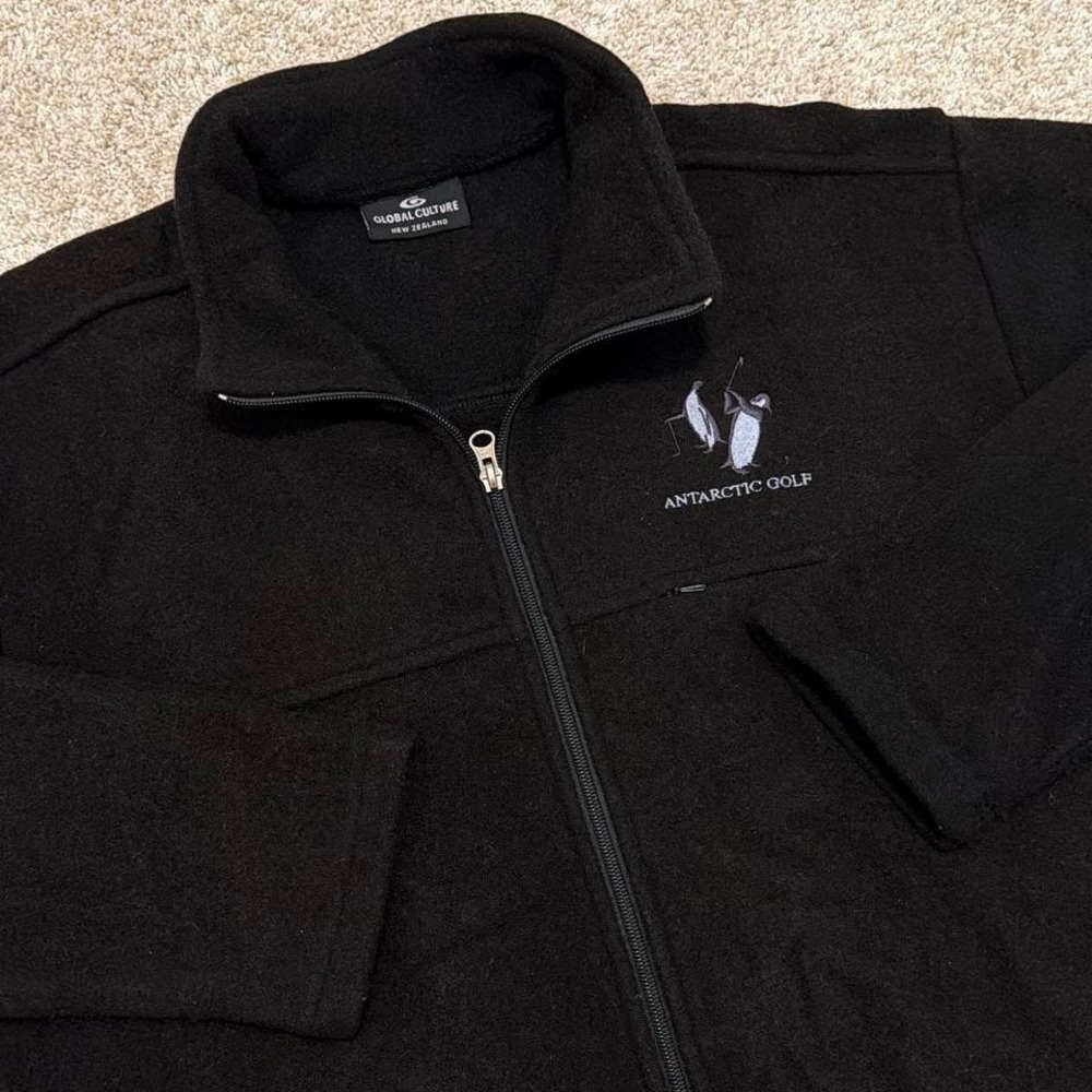 Global Culture New Zealand Merino‎ Wool Antarctic Golf Jacket | Black | Small